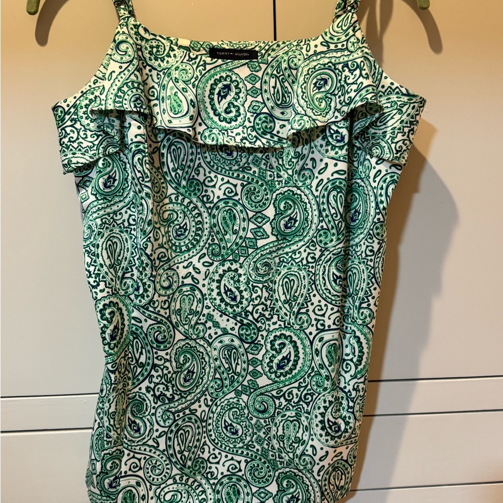 Tommy Hilfiger Green Paisley Women's Top